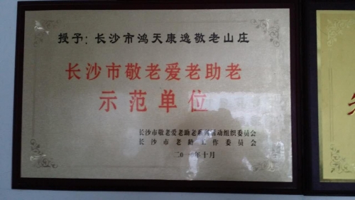 湖南省长沙市鸿天康逸敬老山庄证书图片