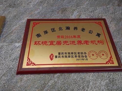 重庆市南岸区北瀚养老院证书图片